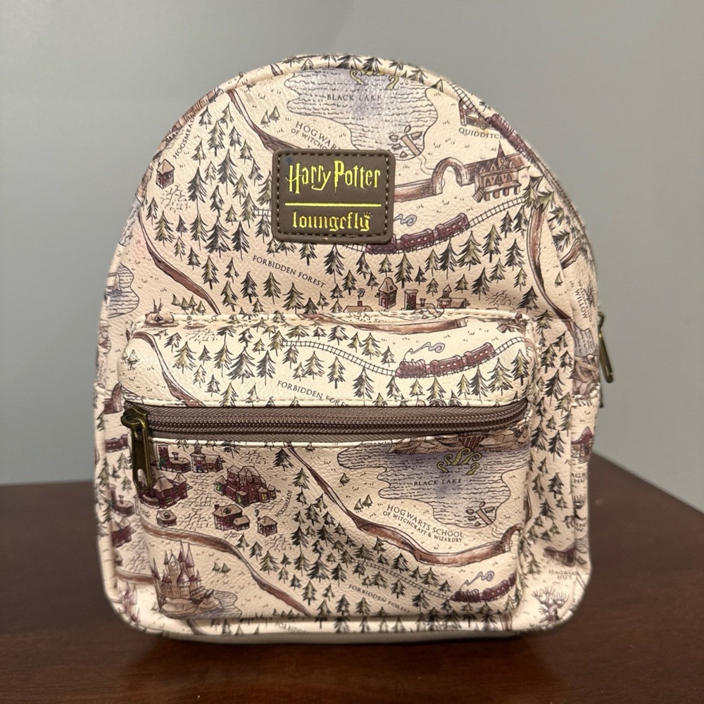 Loungefly Cream and Brown Harry Potter Backpack